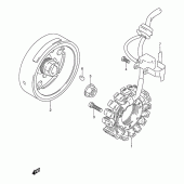 Схема вузла: Статор & Ротор (Model l/m/n) для Suzuki DR250