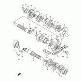 Схема узла: Трансмиссия для Suzuki DR125