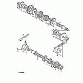 Схема узла: Трансмиссия для Suzuki TS250