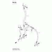 Схема вузла: Передній гальмівний шланг (Gsx650fk8/fuk8/fk9/fuk9/fl0/ful0) для Suzuki GSX650