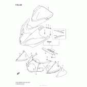 Схема узла: Передний обтекатель для Suzuki GSX1300 Hayabusa