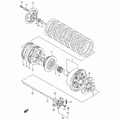 Схема вузла: Зчеплення для Suzuki GSX600 Katana