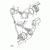 Схема узла: Поворотники для Suzuki TS250