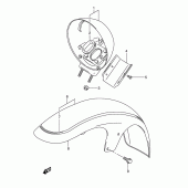 Схема вузла: Переднє крило Suzuki VS1400 Boulevard S83