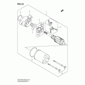 Схема вузла: Стартер електричний для Suzuki DR-Z70
