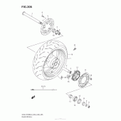 Схема узла: Заднее колесо (Gsx-R1000L3 E28) для Suzuki GSX-R1000