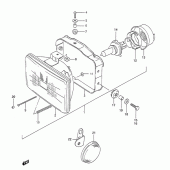 Схема узла: Фара для Suzuki TS200