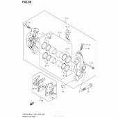 Схема узла: Передний тормозной суппорт для Suzuki VZR1800 Boulevard M109R B.O.S.S