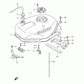 Схема вузла: Паливний бак (Model p) для Suzuki GSX-R1100