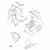 Схема узла: Нижний обтекатель (Model k3) для Suzuki GSX1300 Hayabusa