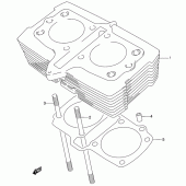 Схема вузла: Циліндр для Suzuki GS500