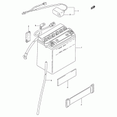 Схема вузла: Акумулятор для Suzuki TU250