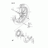 Схема вузла: Переднє колесо Suzuki RM125