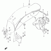 Схема вузла: Заднє крило (Model y) для Suzuki GZ125 Marauder