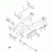 Схема узла: Задний рычаг подвески для Suzuki GZ250 Marauder