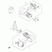 Схема узла: Поворотники (Dr-z400ek5/k6/k7/k9 e24) для Suzuki DR-Z400 DR-Z400E