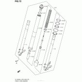 Схема вузла: Вилка передньої осі для Suzuki DL1000 V-Strom