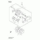 Схема вузла: Задній гальмівний супорт для Suzuki DR650 DR650SE