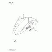 Схема узла: Переднее крыло (Gsx650fual1 e21) для Suzuki GSX650