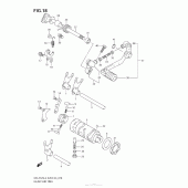 Схема узла: Копирный вал & Вилки & Вал переключения для Suzuki DR-Z125 DR-Z125L