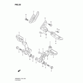 Схема узла: Подножки для Suzuki DR650 DR650SE