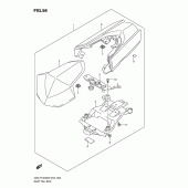 Схема узла: Заглушка сиденья пассажира для Suzuki GSX-R1000