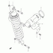 Схема узла: Задний амортизатор для Suzuki DR350