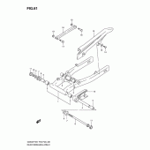 Схема узла: Задний рычаг подвески для Suzuki GS500