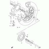 Схема вузла: Заднє колесо Suzuki RMX250