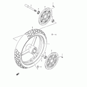Схема вузла: Переднє колесо Suzuki DL650 V-Strom