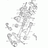 Схема узла: Рулевая траверса (Gsx400st f.no. 500306/gsx400sx) для Suzuki GSX400