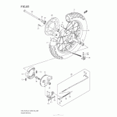 Схема узла: Заднее колесо (Dr-Z125Ll3 E28) для Suzuki DR-Z125 DR-Z125L