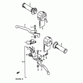 Схема узла: Пульт управления рулевой (Model j) для Suzuki GSX-R750