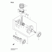 Схема узла: Коленчатый вал & Поршень для Suzuki DR200 DR200SE