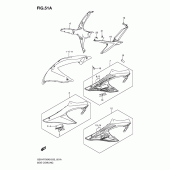 Схема узла: Передний боковой обтекатель (Model k9) для Suzuki GSX-R750