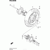 Схема вузла: Заднє колесо (Dl650Al7 E28) для Suzuki DL650 V-Strom