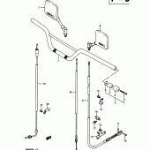 Схема узла: Руль & Тросики для Suzuki DR650 DR650R