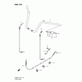 Схема вузла: Кермо & Тросики (An650l1 e19) ​​для Suzuki AN650 Burgman (EU analogue of SkyWave)