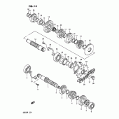 Схема узла: Трансмиссия для Suzuki DR200 DR200