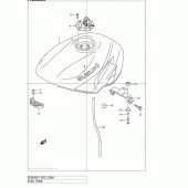 Схема вузла: Паливний бак для Suzuki GS500