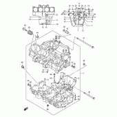 Схема вузла: Картер двигуна для Suzuki GSF650 Bandit S