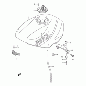 Схема вузла: Паливний бак для Suzuki GS500