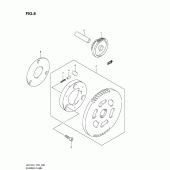 Схема узла: Привод стартера для Suzuki UH125 Burgman