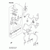 Схема узла: Передний тормозной шланг (Gsx1300bkak8/au2k8/ak9/aufk9/al0/aufl0) для Suzuki GSX1300 B-King