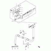 Схема вузла: Головний циліндр зчеплення (Sv1000/u1/u2) для Suzuki SV1000