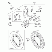 Схема вузла: Переднє гальмо для Suzuki RM100