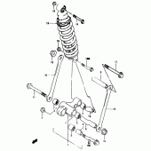 Схема вузла: Важіль прогресії (Gsf1200t/v/w/x/y/st/sv/sw/sx/sy) для Suzuki GSF1200 Bandit