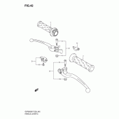 Схема вузла: Ручки керма для Suzuki GSF650 Bandit S