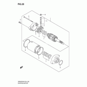 Схема вузла: Стартер електричний для Suzuki DR650 DR650SE