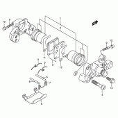 Схема вузла: Задній гальмівний супорт для Suzuki GSX-R600
